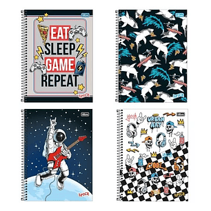 CUADERNO TILIBRA TOP CARTA 7mm 120 Hjs 3 MATERIAS SPICE MACS ( DESC. )