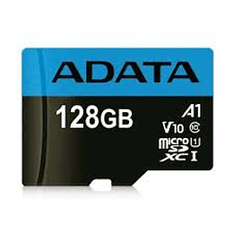 TARJETA DE MEMORIA PORTATIL ADATA MICRO SD 128GB SDXC CLASS 10 C/ADAPTADOR V10