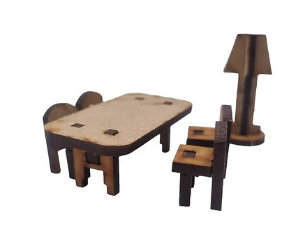 MUEBLE PARA MAQUETA COMEDOR LASER 1