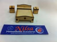 MUEBLE PARA MAQUETA DORMITORIO GRANDE LASER 1
