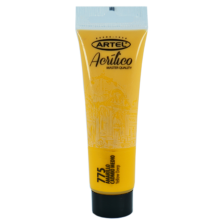 PINTURA ACRILICA ARTEL 35ML. AMARILLO CADMIO MEDIO N°775  1