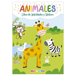 LIBRO DE ACTIVIDADES Y STICKER MUNDICROM ANIMALES 