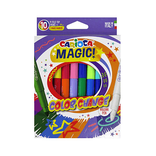 MARCADORES CARIOCA MAGIC COLOR CHANGE 10 COLORES