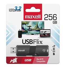 PENDRIVE MAXELL FLIX 256 GB 3.2USB NEGRO