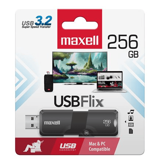 PENDRIVE MAXELL FLIX 256 GB 3.2USB NEGRO