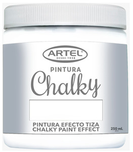 PINTURA CHALKY ARTEL EFECTO TIZA 250ML BLANCO 1