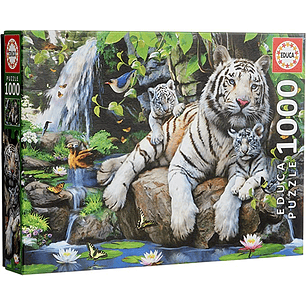 PUZZLE 1000 PIEZAS TIGRES BLANCOS +14