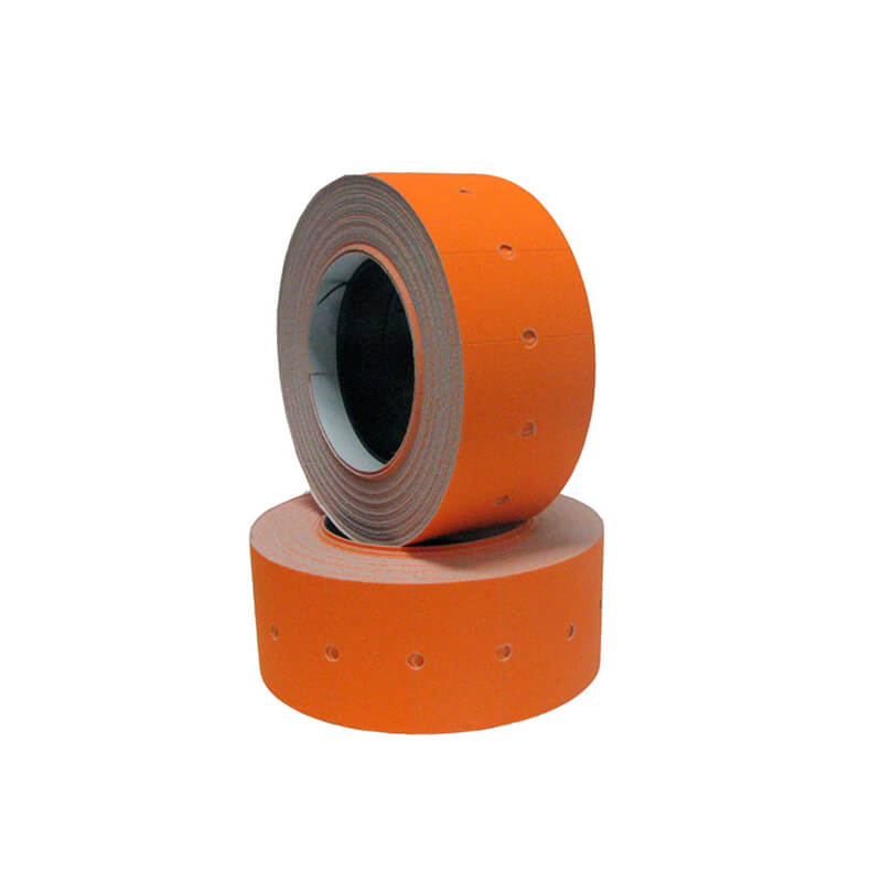 ROLLO ETIQUETAS HAND FLUORESCENTE NARANJO 21 X 12mm PQTE. 10UND. 600 ETIQUETAS 1