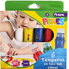 TEMPERA TORRE EN TUBO+PINCEL 6 COLORES PEKES  1