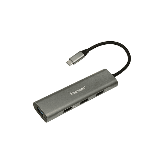 HUB USB TIPO-C TECMASTER 4 PUERTOS USB 3.0 TM-100533