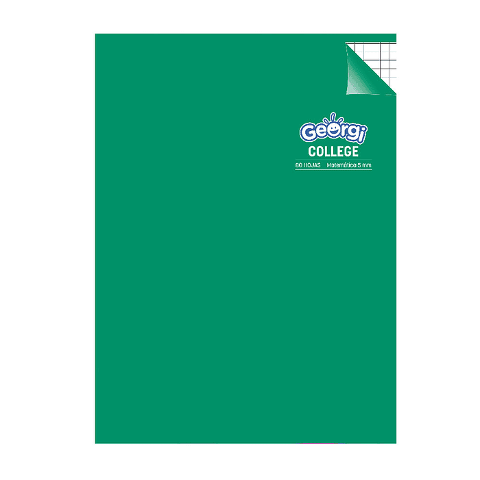 CUADERNO GEORGIO COLLEGE 5MM 80HJS. LISO