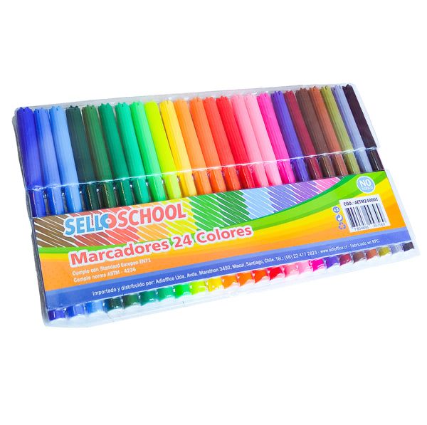 MARCADORES SELLOPENCIL 24 COLORES 1