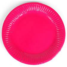 PLATO CARTON GLAM FUCSIA 18 Cms X 10 UNID 1