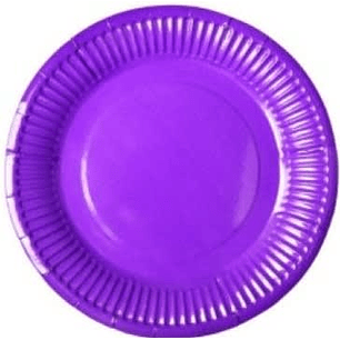 PLATO CARTON GLAM MORADO 18 Cms X 10 UNID