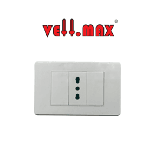 ENCHUFE VELLMAX 16A 250V V-SO-0601-10 WH SIMPLE 