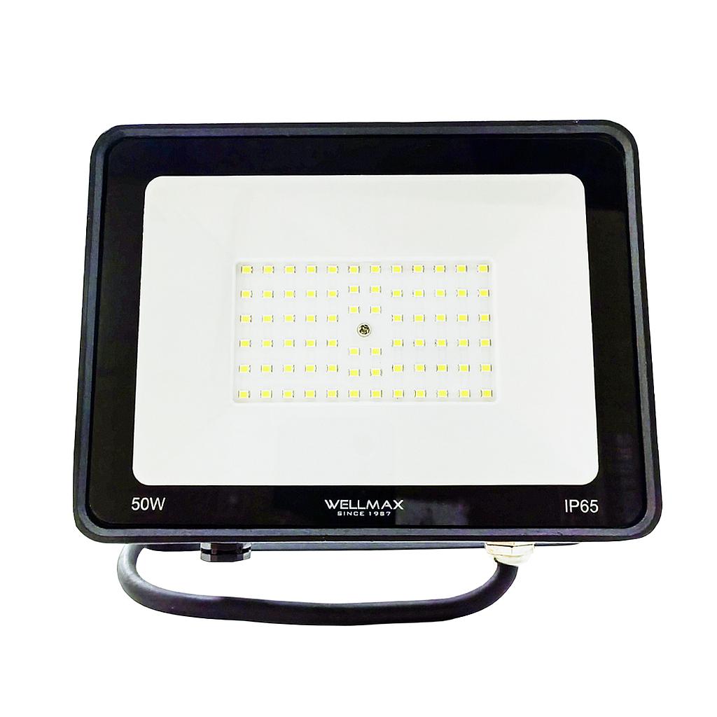 PROYECTOR LED VELLMAX SLIM V-FL-6650 C/NEGRO 220V 50W 6500K LUZ FRIA 1