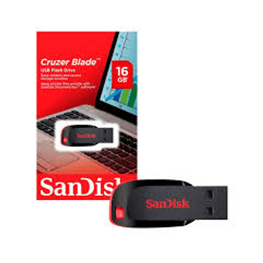 PENDRIVE SANDISK 16GB  BLADE USB 2.0 SDCZ50-016G-B35S