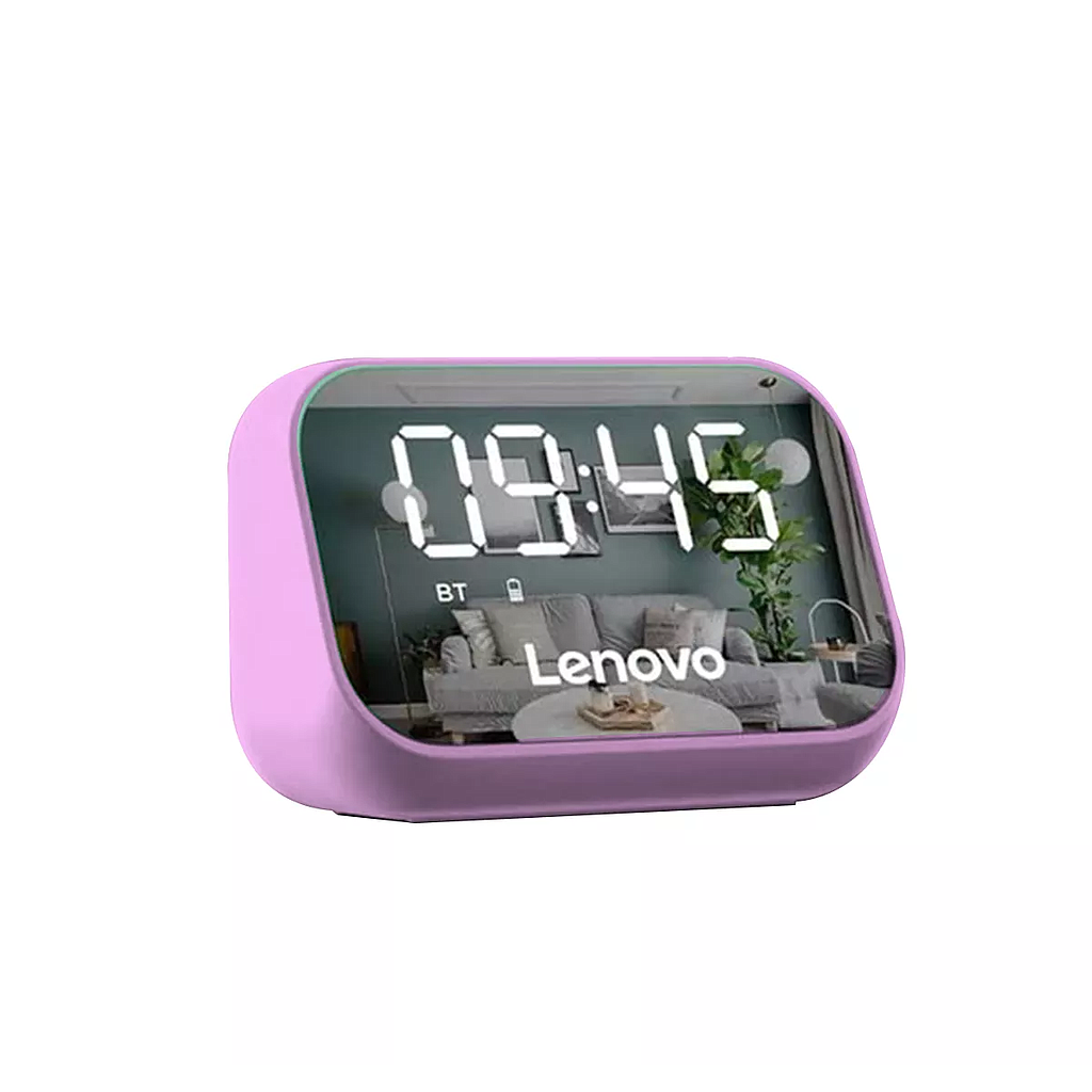 PARLANTE LENOVO BT C/RELOJ TS13 ROSADO 1
