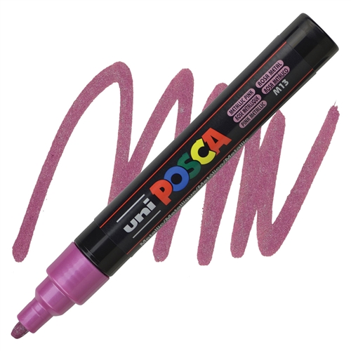 MARCADOR POSCA PC-5M ROSA METALICO 1.8 - 2.5 MM 1