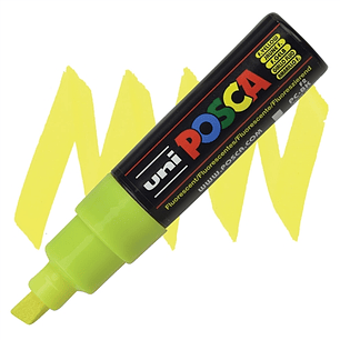 MARCADOR POSCA PC-8K AMARILLO FLUORESCENTE 8.0 MM