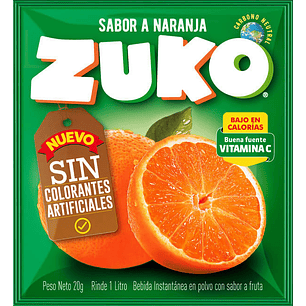 JUGO EN POLVO ZUKO NARANJA 20G.