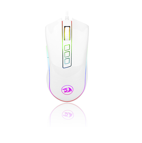 MOUSE GAMER REDRAGON RGB COBRA 10000DPI M711W BLANCO 1