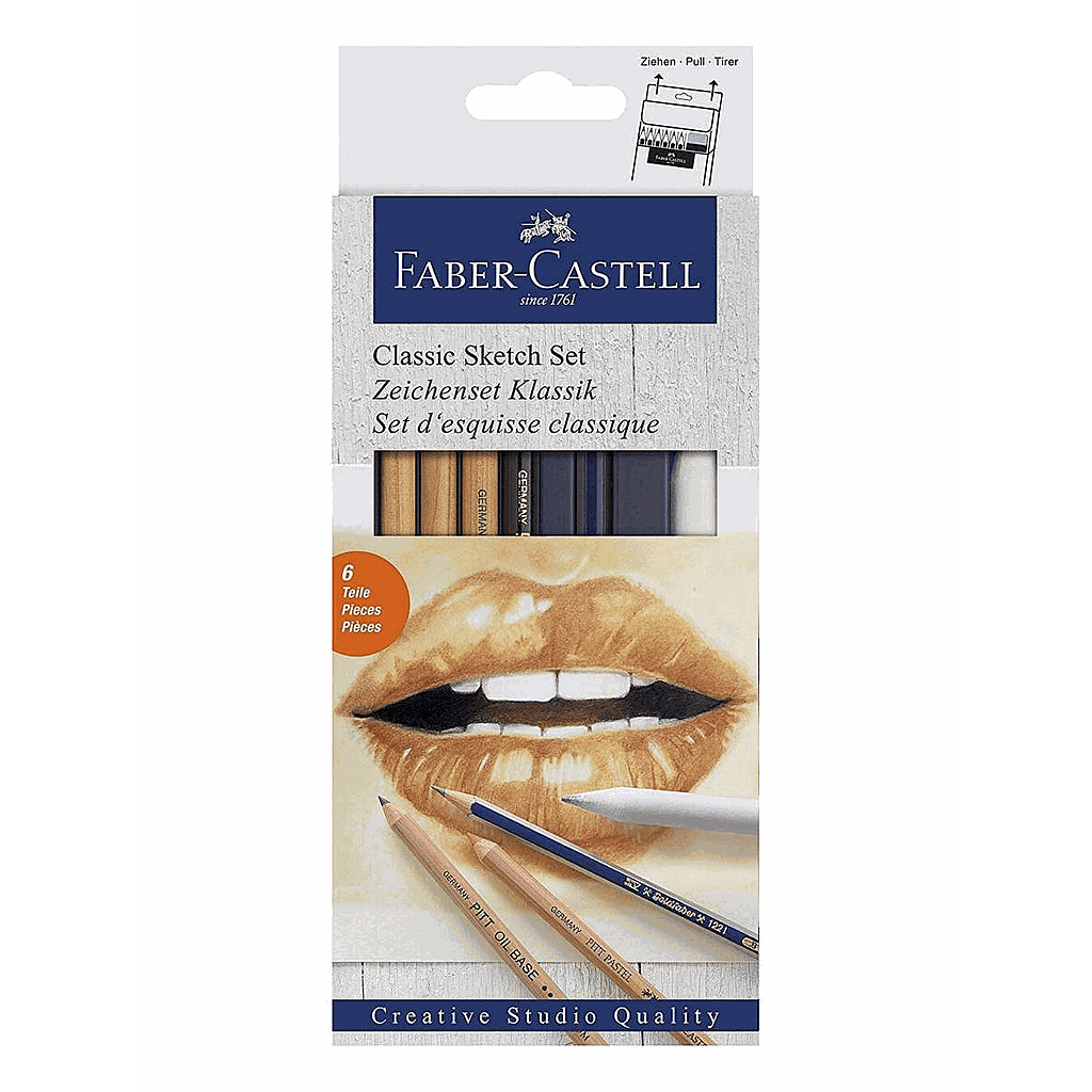 SET ARTISTICO FABER CASTELL 6 PIEZAS DE DIBUJO BASICO 1