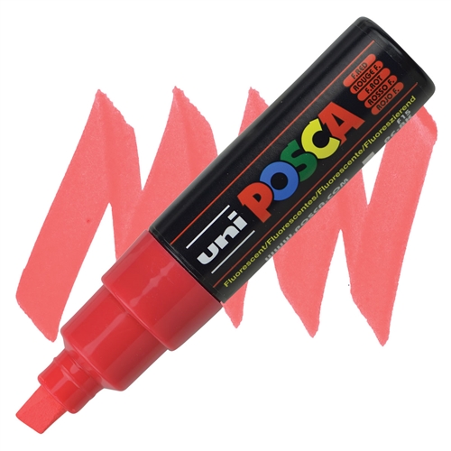 MARCADOR POSCA PC-8K ROJO FLUORESCENTE 8.0 MM 1