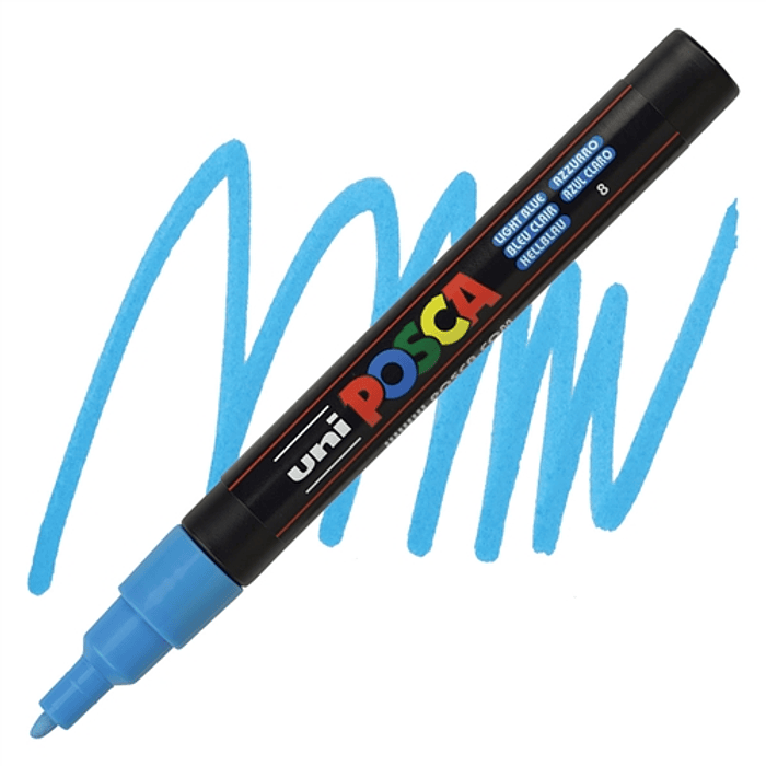 MARCADOR POSCA 3M AZUL CLARO 0.9 - 1.3 MM