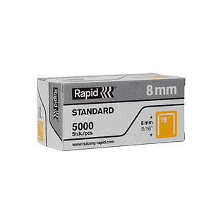 GRAPAS RAPID GALVANIZADAS 19/8MM 5000 UNID. 