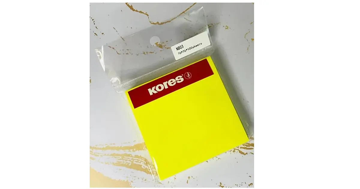 Kores N46125 – Blocco Di Note Autoadesive Post-it® Gialle, Formato Rettangolare, Per Ufficio E Scuola