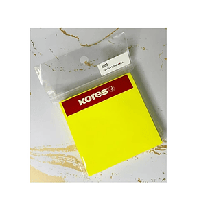 TACO NOTES KORES ADHESIVO AMARILLO  76 X 76 MM 100 HJS.