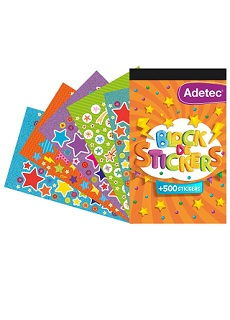 BLOCK DE FIGURAS CON ADHESIVO ADETEC MASCOTAS + 400 STICKERS 1
