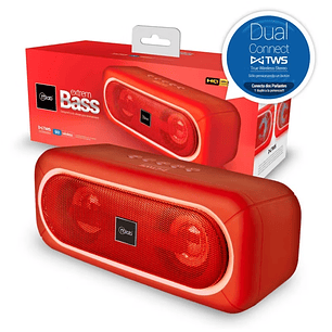 PARLANTE XTREME BASS MLAB TWS BT/SD/USB/AUX 20W ROJO