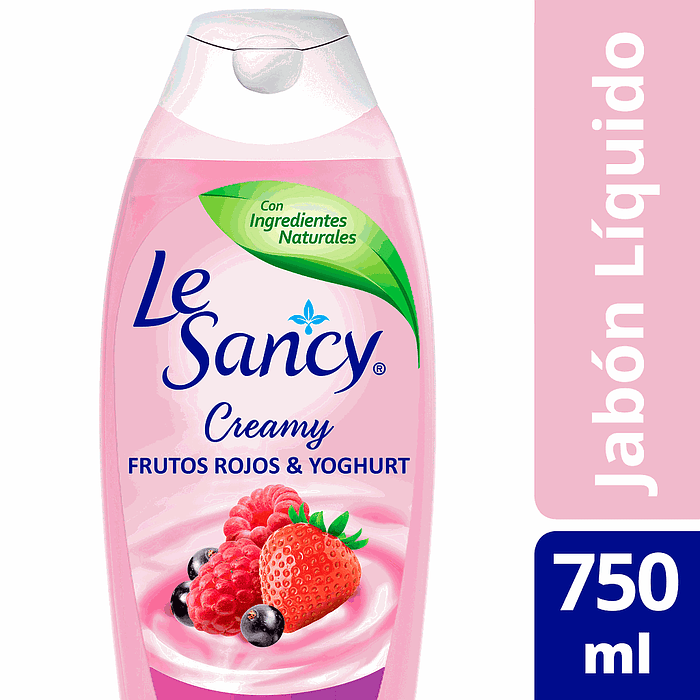 JABON LIQUIDO LE SANCY 750 ml. FRUTOS ROJOS Y YOGHURT