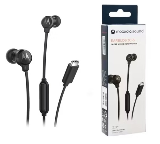AUDIFONO MOTOROLA MANOS LIBRES 3C-S NEGRO TIPO C 1