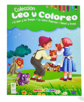 LIBRO LEO Y COLOREO EL LEON Y LOS BUEYES MUNDICROM 1