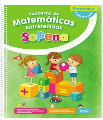 CUADERNO DE MATEMATICAS ENTRETENIDAS PRE-KINDER 4+ SOPENA  1