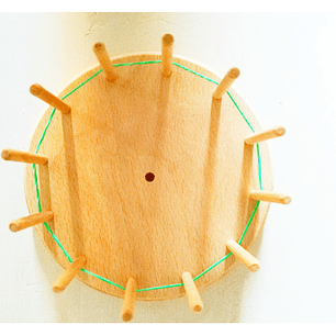 GEOPLANO CIRCULAR DE MADERA C/ELASTICOS DE COLORES KINDER MIX