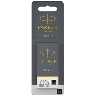 SET DE CARTUCHOS PARKER TINTA BLUE-NOIR PLUMA X 5UND. (1950404)
