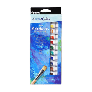 SET PINTURA ACRILICA TORRE 12ML 12 COLORES