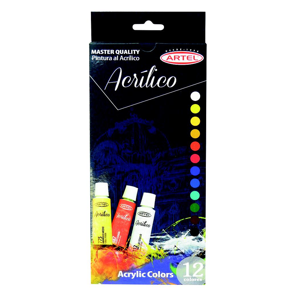PINTURA  ACRILICA ARTEL 12 COLORES 12ML.  1