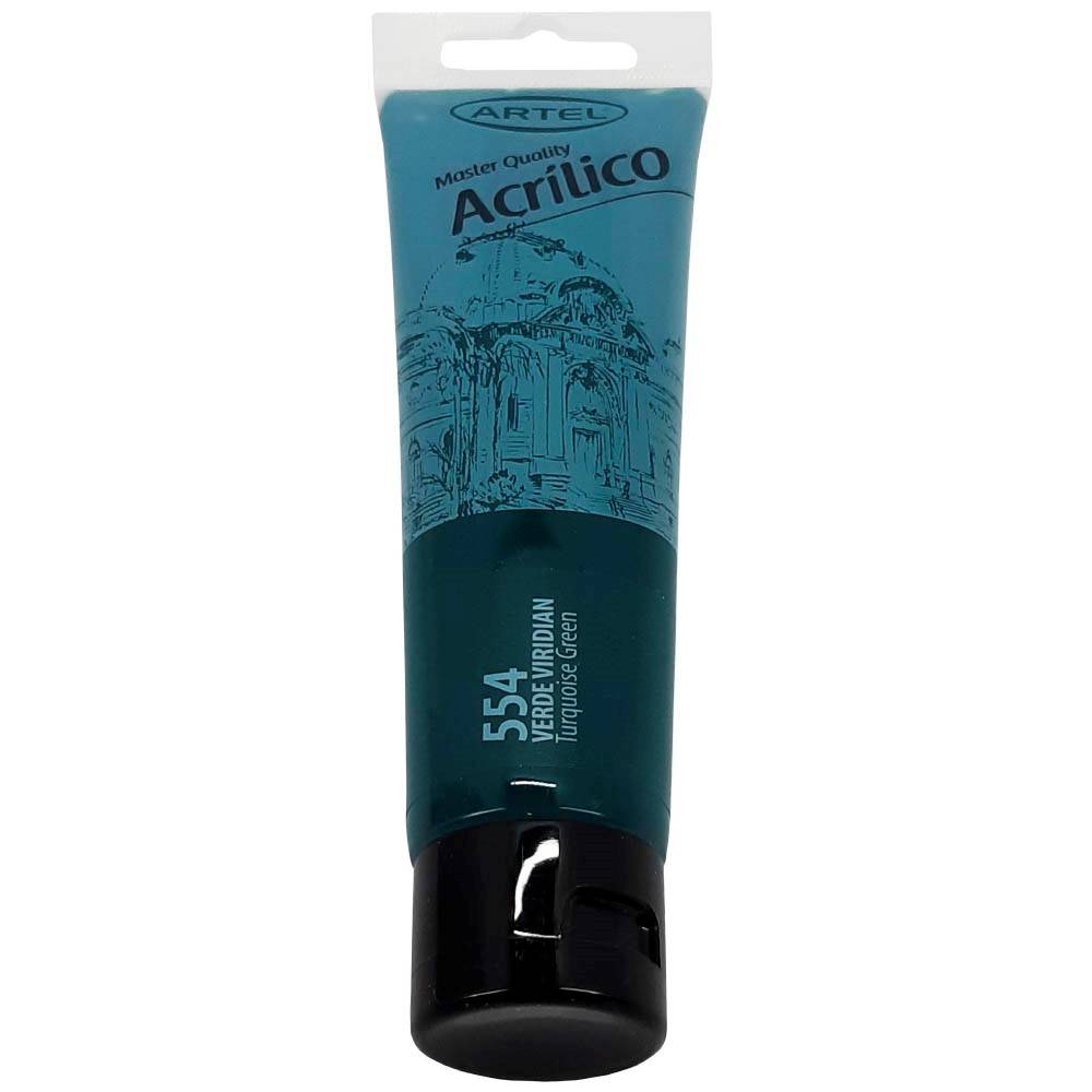PINTURA ACRILICA ARTEL 100ML. VERDE VIRIDIAN N°554 1