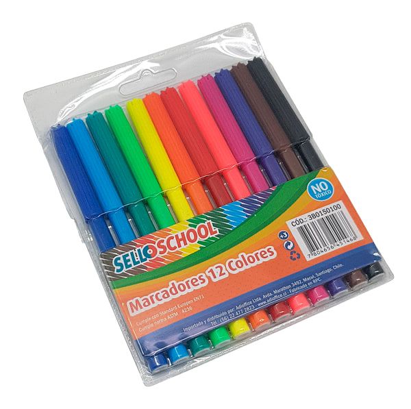 MARCADORES SELLOPENCIL 12 COLORES 1