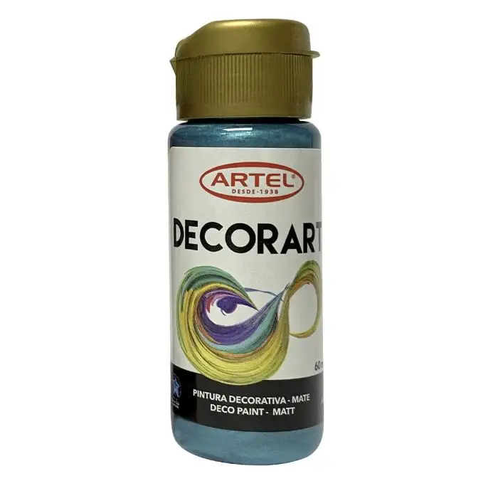 PINTURA DECORART ARTEL 60 ml TURQUESA METALICO Nº 130 1