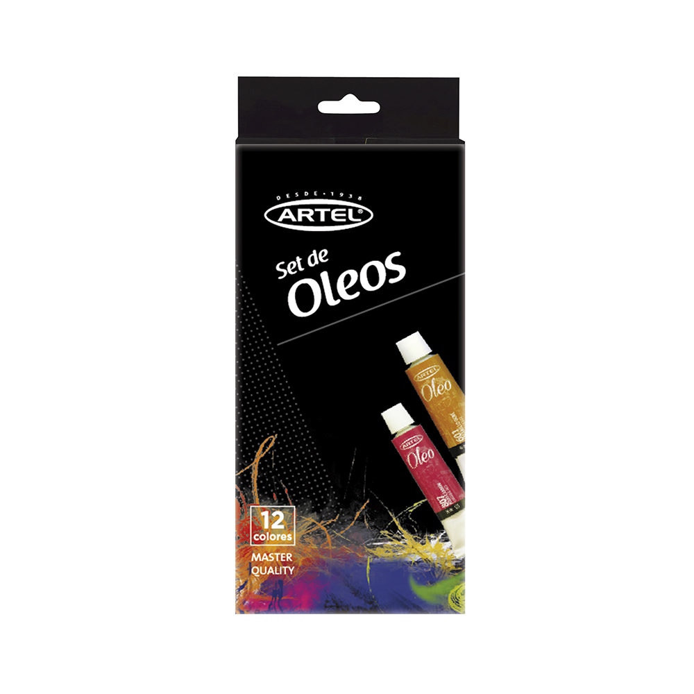 SET DE PINTURAS AL OLEO ARTEL 12 COLORES 12ML 1