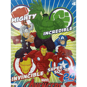 PUZZLE 24 PIEZAS AVENGERS  4+  31X23CMS. ADP-9650-AV