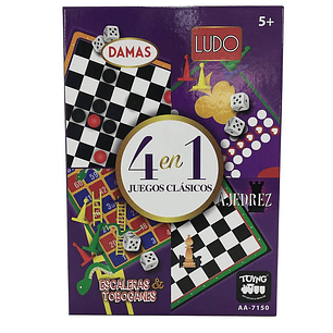 JUEGO DE MESA TOYNG AJEDREZ-DAMA-LUDO-ESCALERA  +5 AA-7150