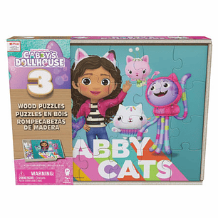 PUZZLE GABBY 3 UNID. MADERA 28,4CMS X 21,3CMS. 24 PZS. +3a IMEXP.(COD.6066549)