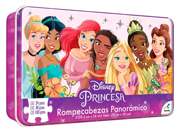 PUZZLE PANORAMICO 3 EN 1 DE 24/48/100 PZS. PRINCESA DISNEY +3a. (COD.JCA2848) 1